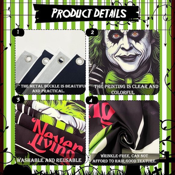 Beetlejuice -Halloween Door Cover Decor - Picture 3 of 4